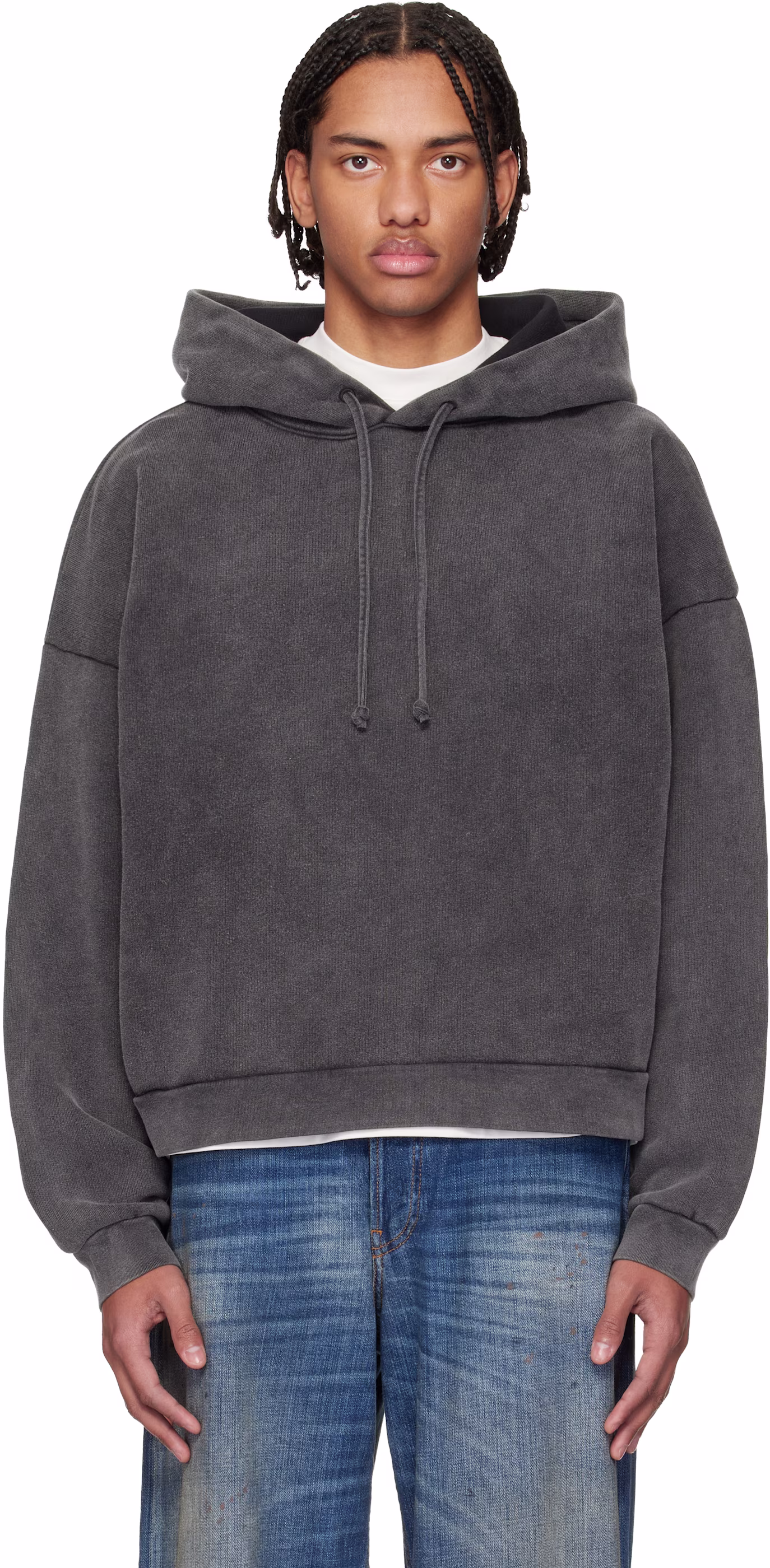 Acne Studios Gray Logo Patch Hoodie