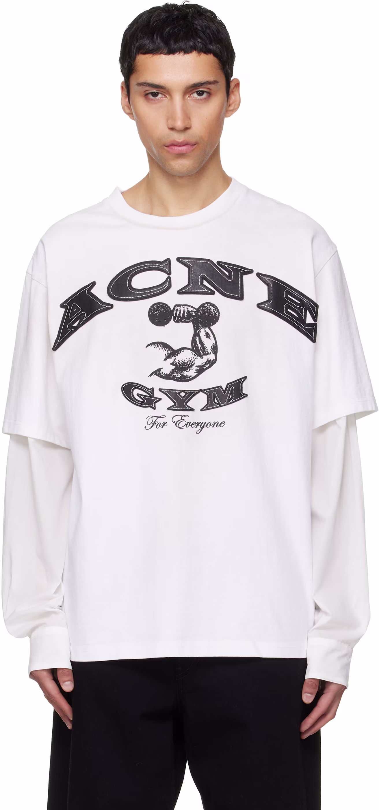 Acne Studios Off-White Layered Sleeve T-shirt